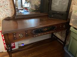 Sold at Auction: Vanity Desk w/ Mirror West Michigan Furniture Co Vintage