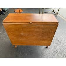 Antique Queen Anne Swing Leg Drop-Leaf Dining Table | Chairish