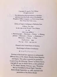 In the Lake of the Woods. By Tim O'Brien. First Edition ...