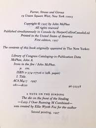 Irons in the Fire. Inscribed by John McPhee. First Edition ...