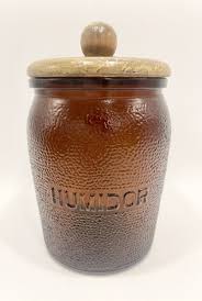 Vintage Brown Glass Humidor Pipe Tobacco Jar w/ Lid 1950s ...