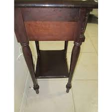 1940s Vintage Accent Table One Drawer Dark Tone Kling Factories | Chairish