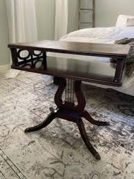 mahogany lyre harp table with brass claw feet. for Sale in ...