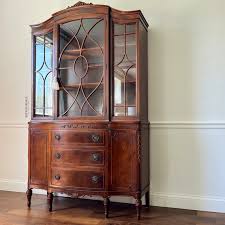 SOLD! Antique Hepplewhite China Cabinet, Victorian Display Case/bookcase - Etsy Denmark