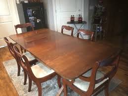 Duncan Phyfe Mahogany 1930's Drop Leaf Dining Table and 6 Cushioned Chairs. All Original. - Etsy