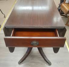 Duncan Phyfe-Style Mahogany Drop Leaf Table
