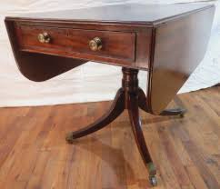 Antique George III Solid Mahogany Drop Leaf Table with Brass Feet C 1820 | eBay