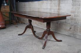Mid Century Mahogany Duncan Phyfe Barley Twist Claw Foot Dining Table 62"