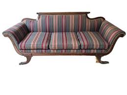 Duncan Phyfe Style Sofa 90s Style Striped Upholstery Green and Burgundy for Sale in Nashville, TN - OfferUp