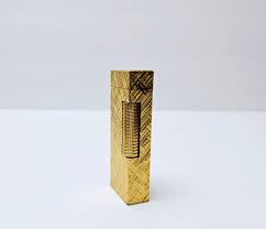 Vintage Dunhill Rollagas Lighter: 24K Gold-plated Florentine ...