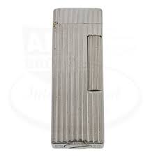 Preowned Dunhill Rollalite Silver Vertical Lines Petrol ...