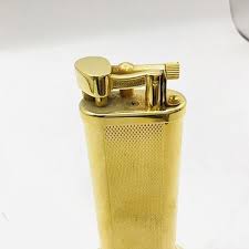 Dunhill Tabletop Gas lighter Gold unique hammer without box ...