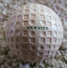 BEAUTIFUL DUNLOP WARWICK 50/50 GOLF BALL-SQUARES & DIMPLES ...