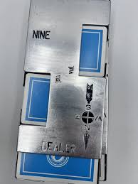 32 Vintage VUL Metal Bridge Dealer Playing Deck Card Holders And Cards With Case | eBay