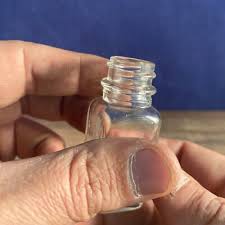 Vintage Clear Glass Medical Chemical Bottle 1"L x 1"W x 2.25"H | eBay