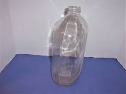 Large Oval Shape Clear Glass Bottle/one Half Gallon /vintage ...