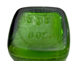 Vintage Duraglas Green Square Glass Bottle 6 oz without Lid ...