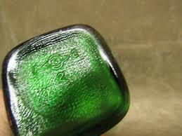 Vintage 1930's Owens Illinois Forest Green Glass Square ...