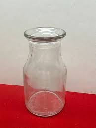 VTG Anchor Hocking 1/2 Pint Cream Milk Bottle Clear Glass ...