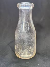 Garden State Dairies Glass Pint-size Milk Bottle - Etsy