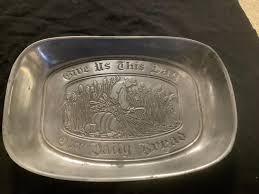 Duratale by Leonard Pewter Bread Plate “give Us This Day Our ...