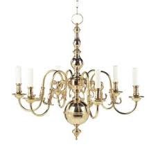 Dutch Queen Anne Brass Chandelier | Chairish