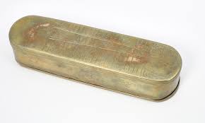 Lot - Five Dutch brass tobacco boxes, 17th-18th century