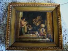 Antique Oil Painting 19th Century PORTRAIT OF LOVING FAMILY, Framed | eBay