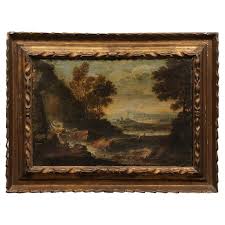 18th Century Italian Oil on Canvas Landscape Painting in ...
