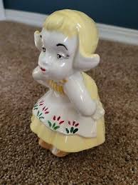 Vintage Dutch Kissing Figurines Man Woman Set 2 Yellow 7" | eBay