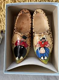Dutch Wooden Shoes Clogs 7" Vintage Handmade Colorful Hand ...