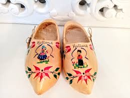 Set of 2 Vintage Dutch Wooden Clogs Shoe Wall Hanging Wood ...