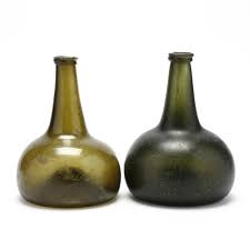 Two Early Blown Green Glass Onion Bottles (Lot 68 - The ...