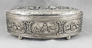 Footed Dutch 835 Sterling Silver Figural Hinged Box - 5 1/2 ...