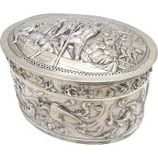 Sterling Silver Canal Scene Box from Amsterdam, Circa 1919 ...