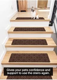 15PCS Non-Slip Carpet Stair Treads 30" x 8" Mats Indoor for ...