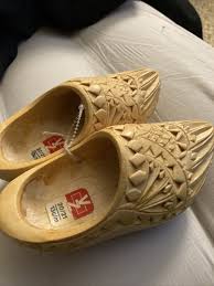 VINTAGE Carved Wooden Wedding Clog Shoes- VZ 20/21 13 c/m | eBay