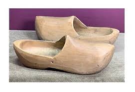 VERY VINTAGE HAND CARVED WOODEN CLOGS SEEM TO BE DIFFERENT SIZES - NO MARKINGS | eBay