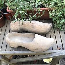Antique French Dutch Hand Carved Wooden Adult Clogs Shoes 1800s Wood Garden Work | eBay Australia