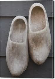 Canvas Print Old colorful Dutch wooden clogs - PIXERS.US