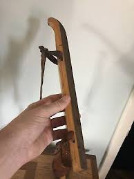 Antique Wood Strap On Ice Skates | eBay