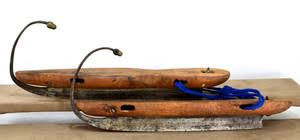 antique wood ice skates | eBay