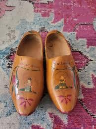 Adult Volendam Holland wooden wood clogs shoes dutch vintage souvenir LARGE OLD | eBay