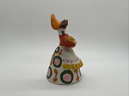 Vintage Whimsical Clay Russian Figurine Dymkovo Lady Holding ...