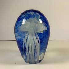 Glass Jellyfish Paperweight - Etsy