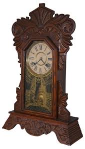 Antique Victorian New Haven Camden Gingerbread Oak Mantel Clock For Sale at 1stDibs | new haven gingerbread clock, gingerbread clocks, gingerbread mantel clock