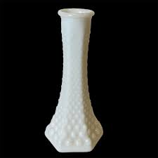 E.O. Brody Co. Hobnail White Milk Glass Bud Vase Hexagonal ...