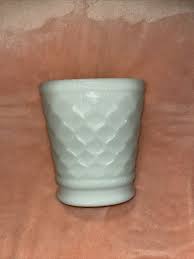 Vintage E.O. BRODY CO. MILK GLASS VASE Model MJ-45 Oval Rope ...