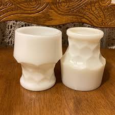 Dining | Short Georgian Honeycomb White Milk Glass Tumblers ...