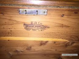 Antique E R Roos Cedar Chest Blanket Trunk